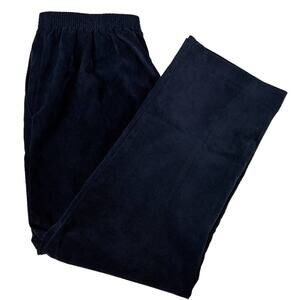 Alfred Dunner Classic Fit Corduroy Pull on Pants Pockets Elastic Waist 8P Black